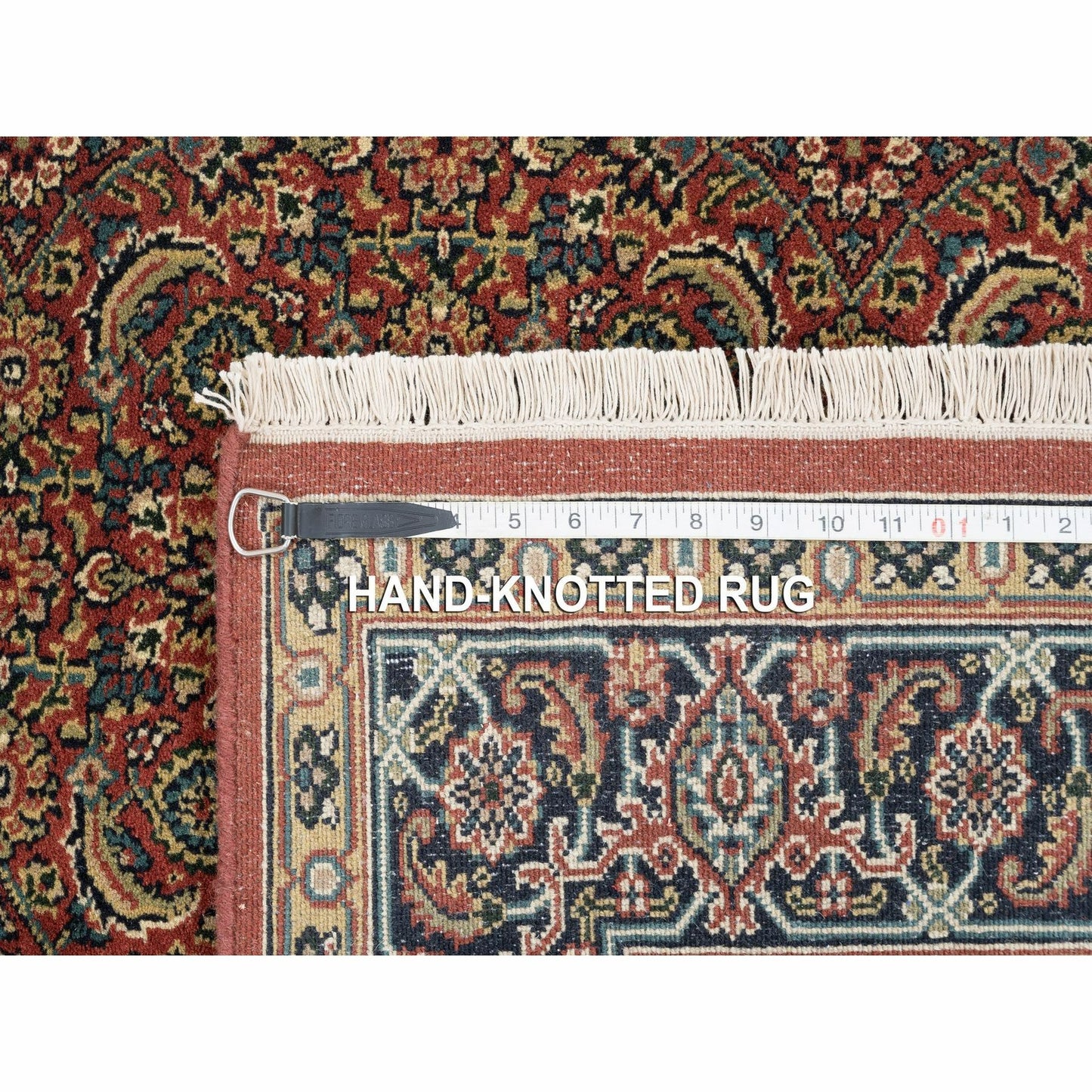 4'1"X6'1" Herati Red New Zealand Wool 250 Kpsi Hand Knotted Rug