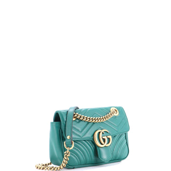 Gucci Gg Marmont Flap Bag Matelasse Leather Mini