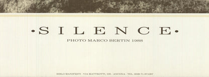 Marco Bertin Silence " Offset Lithograph Photography Black & White
