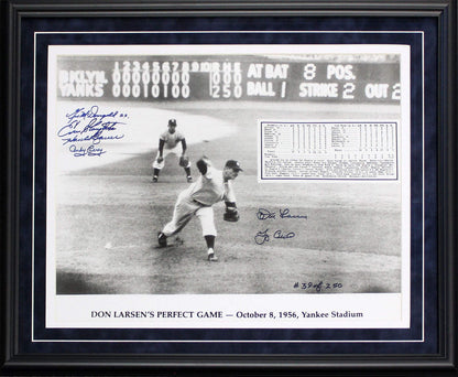 World Series Don Larsen & Yogi Berra Autographed Perfect Framed Photo 16x20