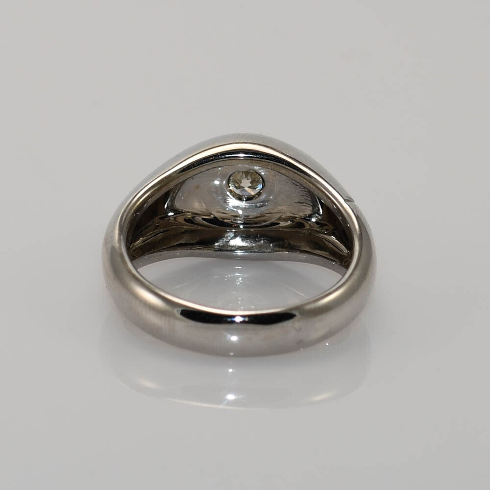 18K White Gold Men'S Diamond Solitaire Ring By