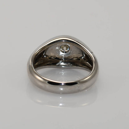 18K White Gold Men'S Diamond Solitaire Ring By
