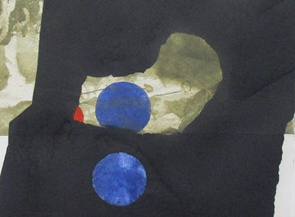 Antoni Clave Carborundum Print Black Dot Red Dot Signed Ed25 Spain Sheet Only