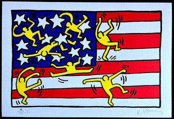 Keith Haring Lithograph Coa Signed Numbered By