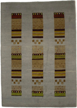 Contemporary Gray Indo-Gabbeh Oriental Rug
