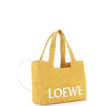 Loewe Paula'S Ibiza Logo Convertible Tote Raffia Medium