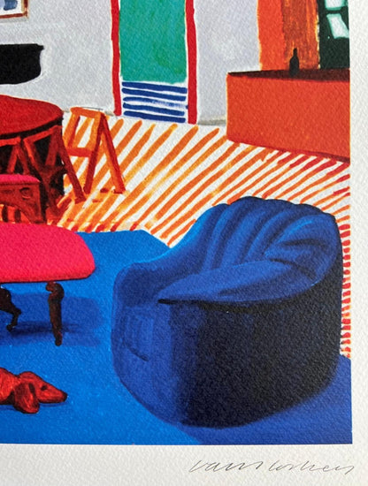 David Hockney Lithograph Coa Signed Op Numbered By Hand Limited