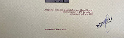 Edward Hopper Lithograph Coa Signed Numbered Stamp - Lucian Freud