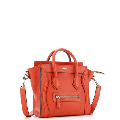 Celine Luggage Bag Grainy Leather Nano