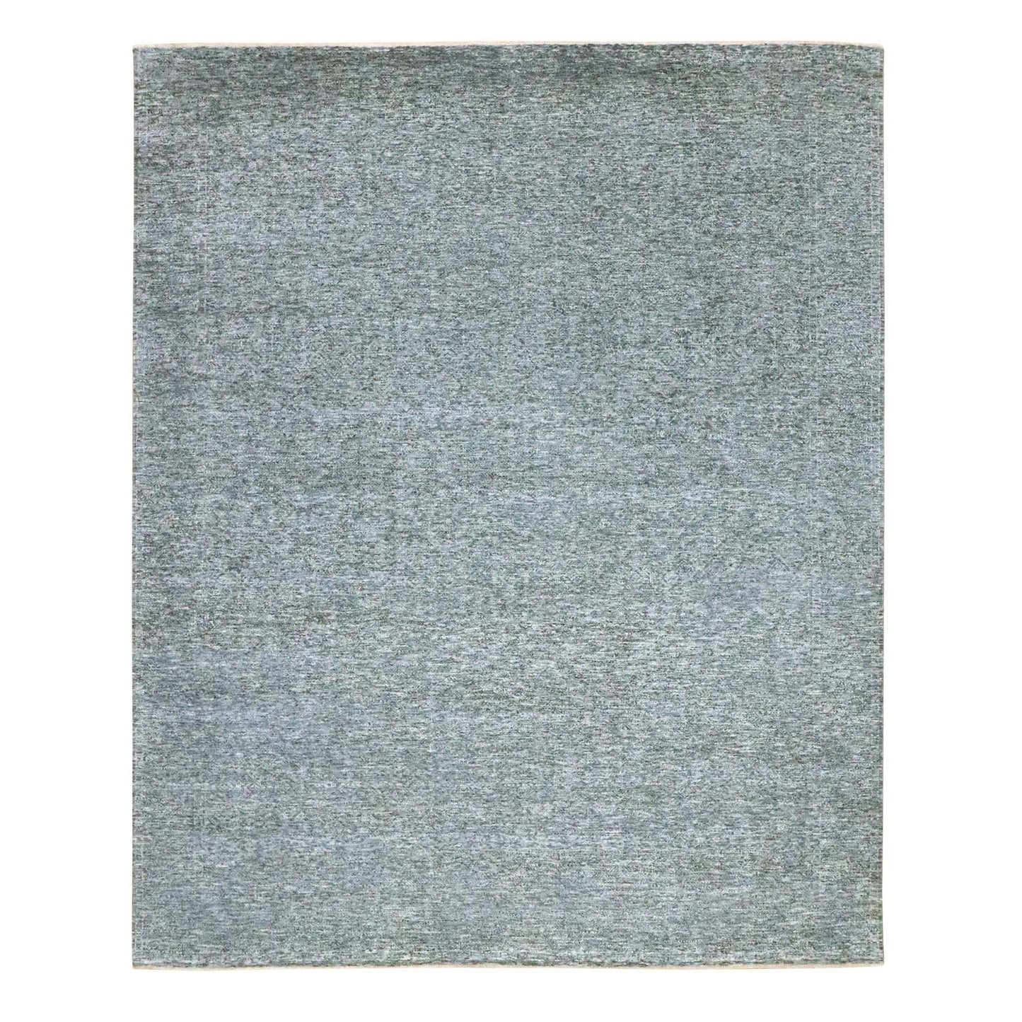 8'3"X10'10" Anchor Gray Salt And Pepper Design Hand Knotted Wool Rug