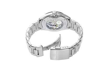Unused Orient Star Skeleton Rk-Az0103L Blue Hand-Wound Unisex Watch In Box