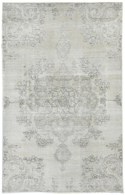 Distressed Vintage Medallion Floral Oriental Rug