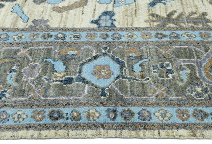 Vintage-Style Peshawar Oushak Oriental Rug Floral