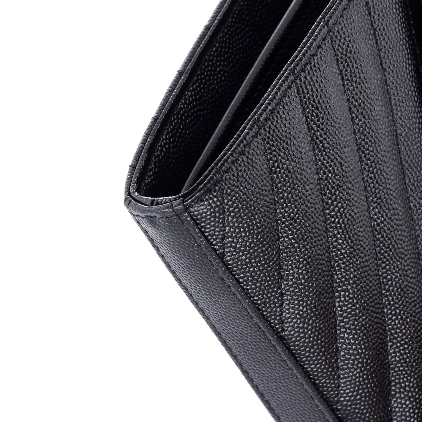 Saint Laurent Classic Monogram Wallet On Chain Matelasse Chevron Leather Medium