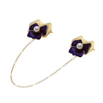 Mikimoto   Brooch Akoya Pearl Pearl Chainbrooch