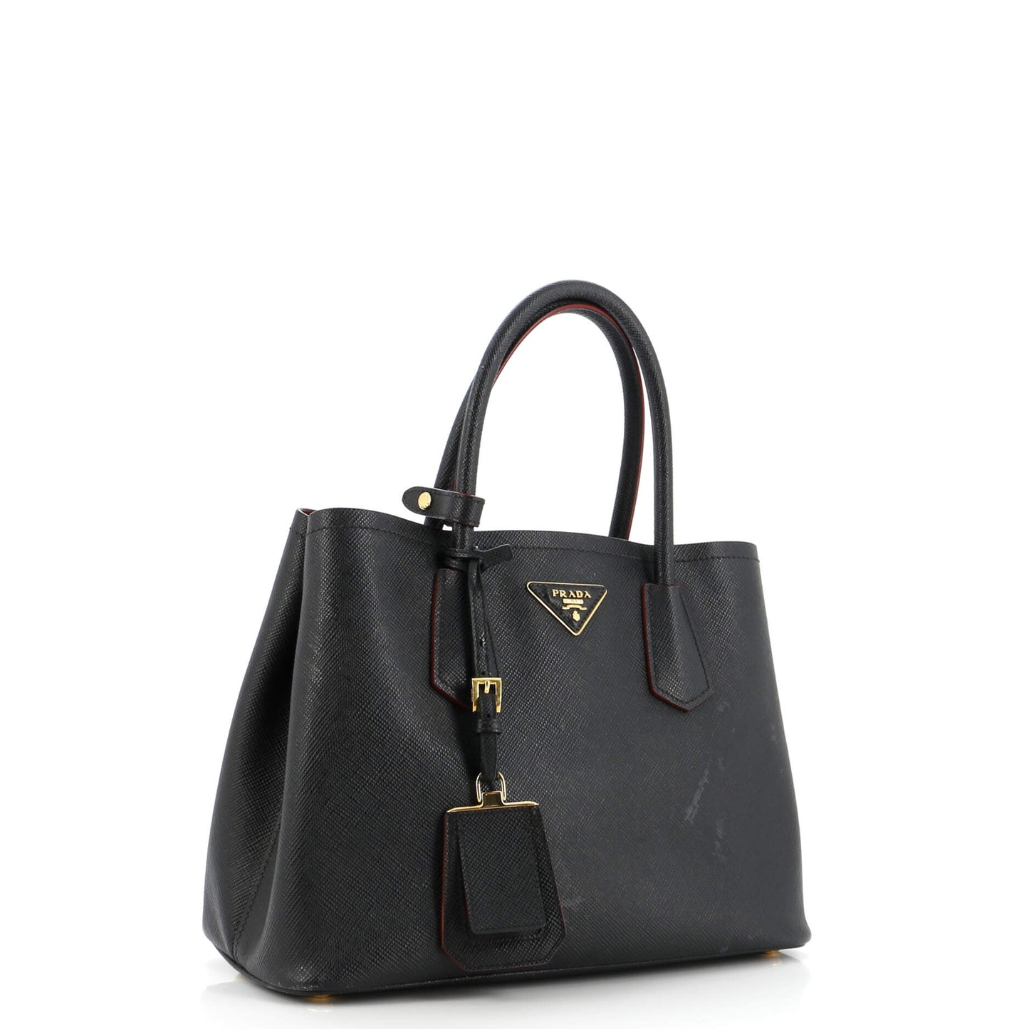 Prada Cuir Double Tote Saffiano Leather Small