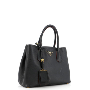 Prada Cuir Double Tote Saffiano Leather Small