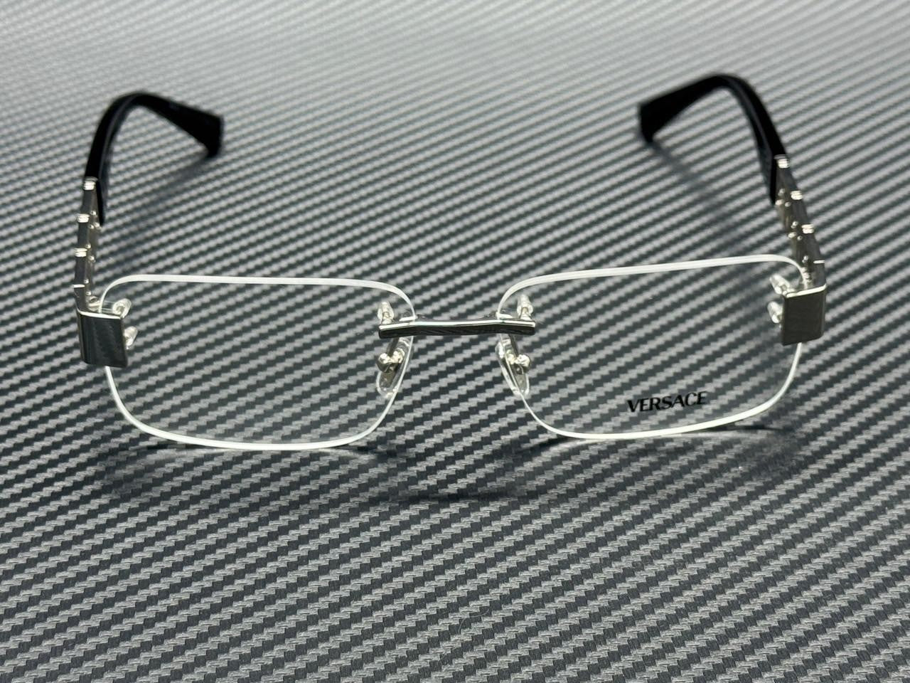 Men's Silver Eyeglasses Versace Ve1310 1001 56 mm