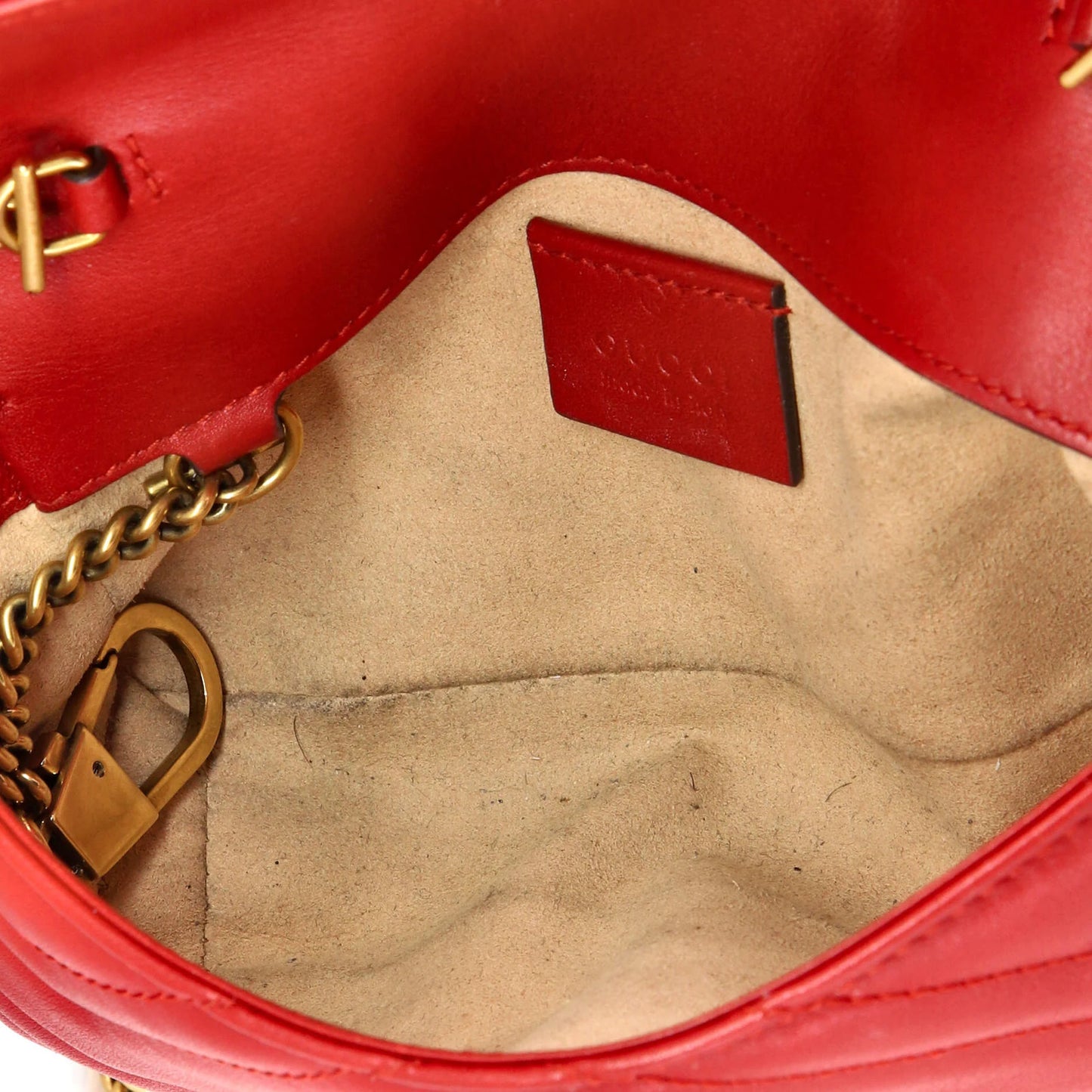 Gucci Gg Marmont Flap Bag Matelasse Leather Super Mini