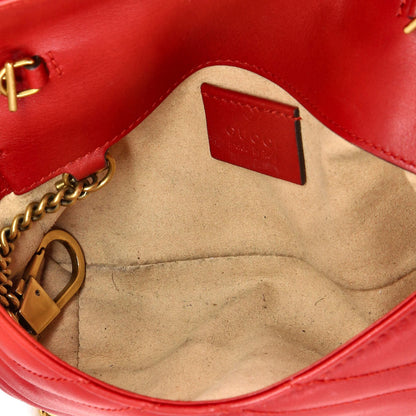 Gucci Gg Marmont Flap Bag Matelasse Leather Super Mini