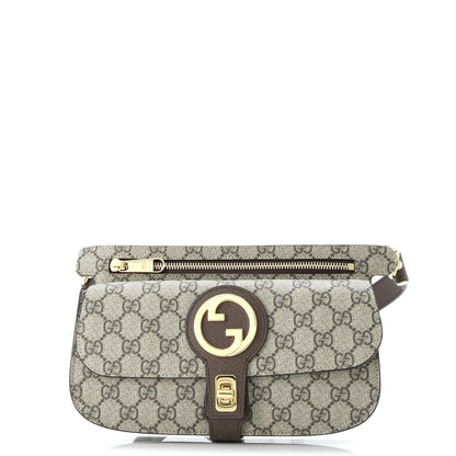 Gucci Blondie Flap Pocket Belt Bag Gg Coated Canvas