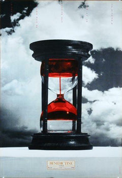 Benedictine Hourglass French Liquor Poster On Canson Paper Original Serigraph