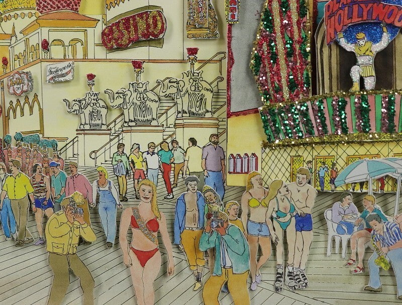 Mcgee "On The Boardwalk - Atlantic City" Signed Serigraph 37/450 Framed