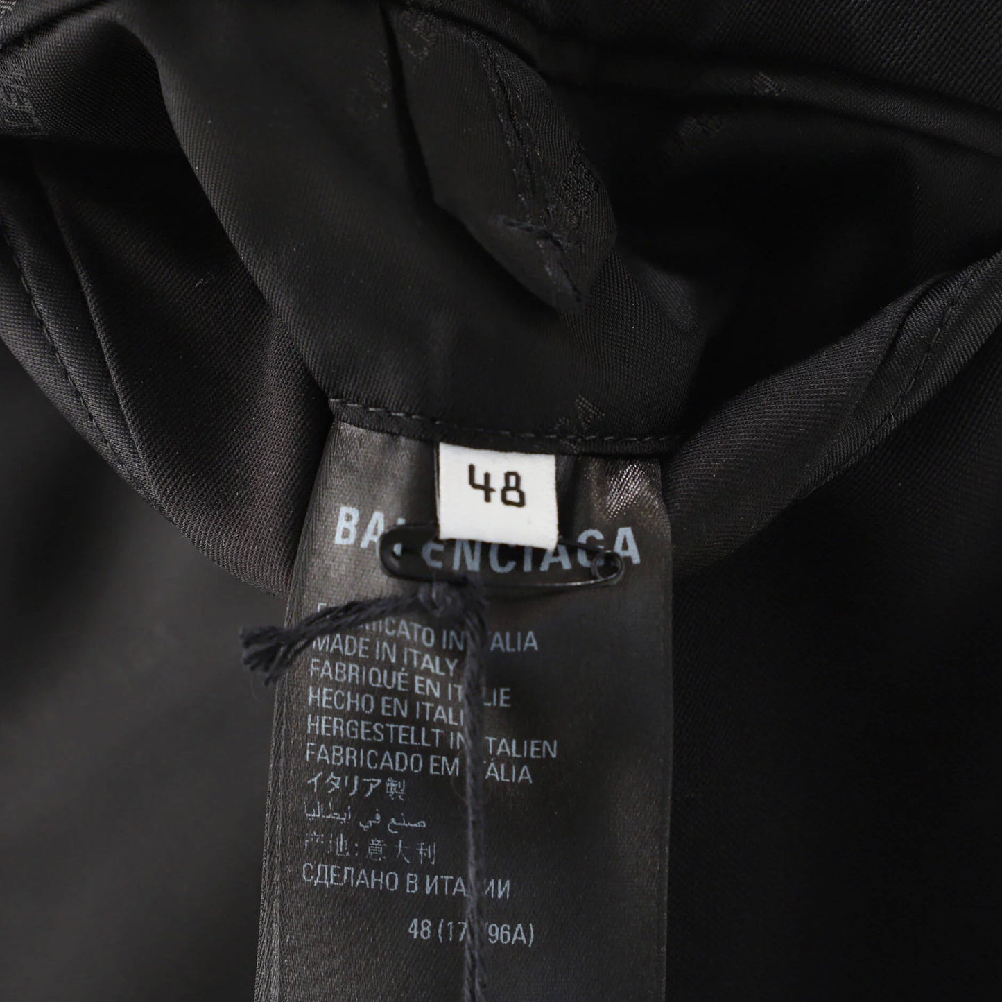 Balenciaga Men'S Single Breasted Long Coat Wool