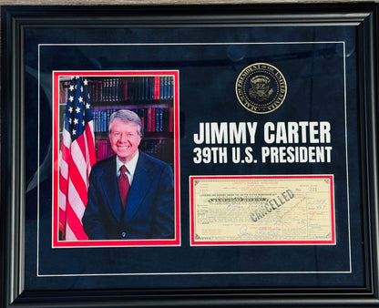Jimmy Carter 39Th President Of The United States Signed Plains Warehouse Check