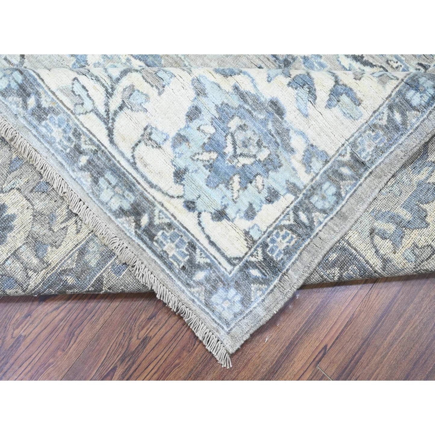 Rug 8'3"x10' Repose Gray Hand Knotted Peshawar Sickle Leaf Design Wool