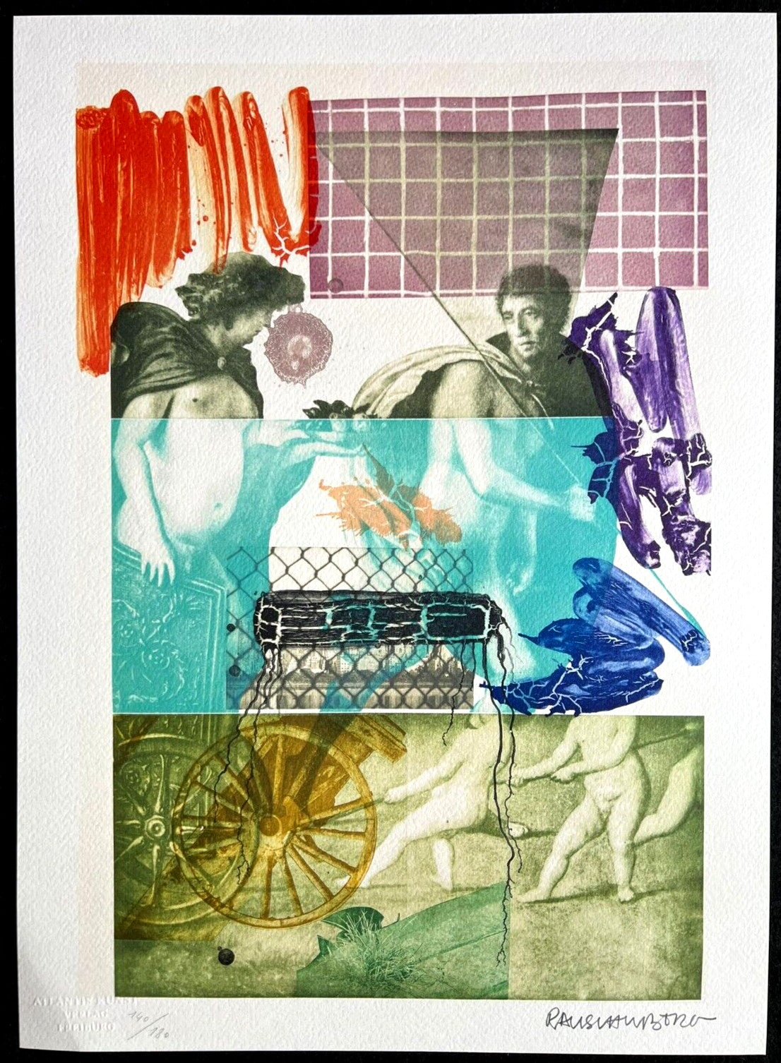 Robert Rauschenberg Lithograph Coa Signed Op Numbered By Hand 180 Ex