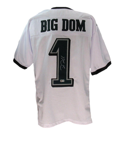 Big Dom Disandro Signed/Autographed Custom Football Jersey Eagles Beckett 192785