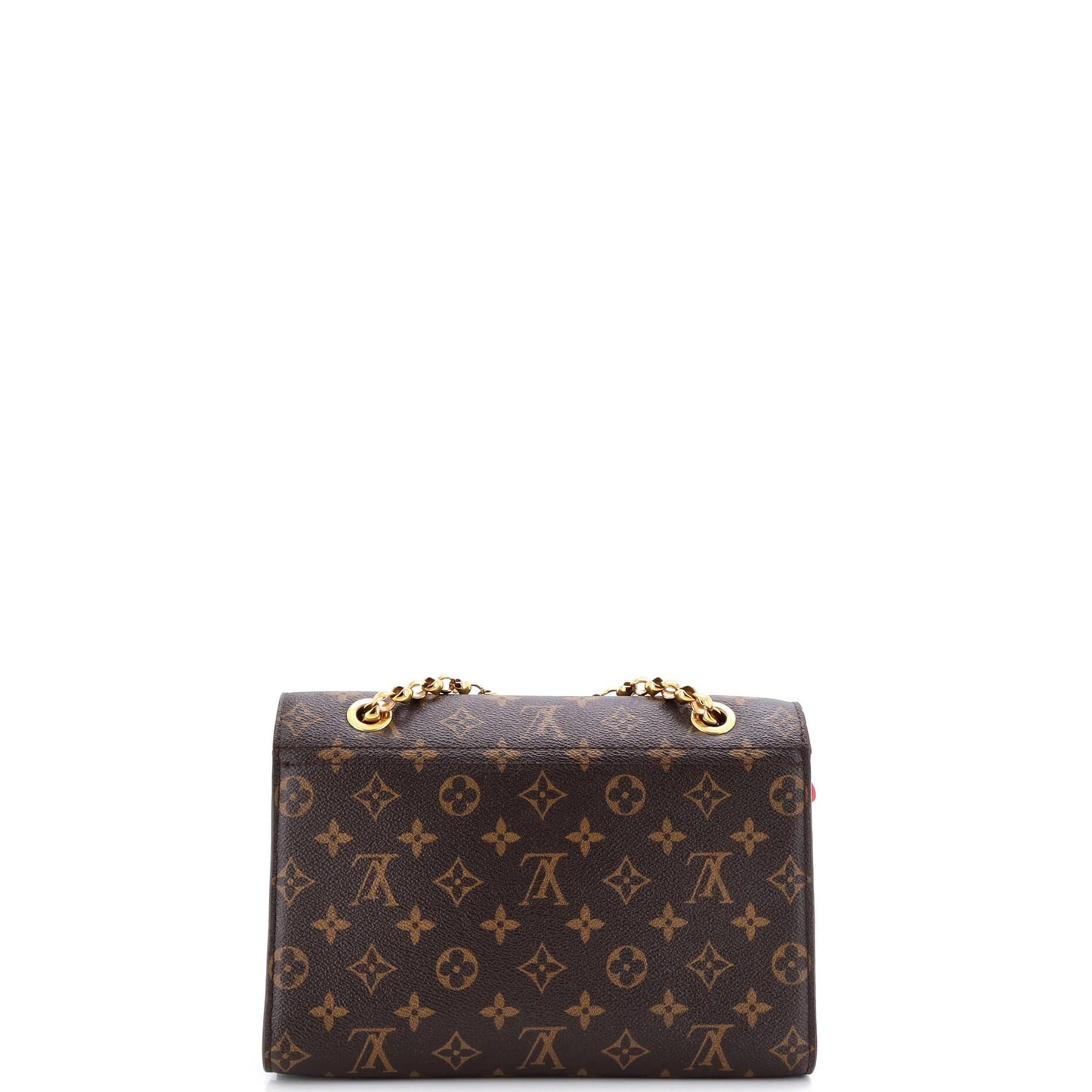 Leather Louis Vuitton Victoire Handbag Monogram Canvas and