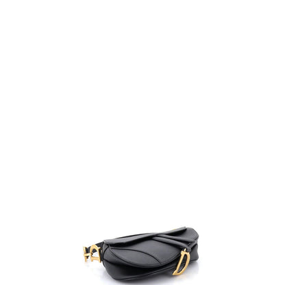 Christian Dior Saddle Handbag Leather Medium