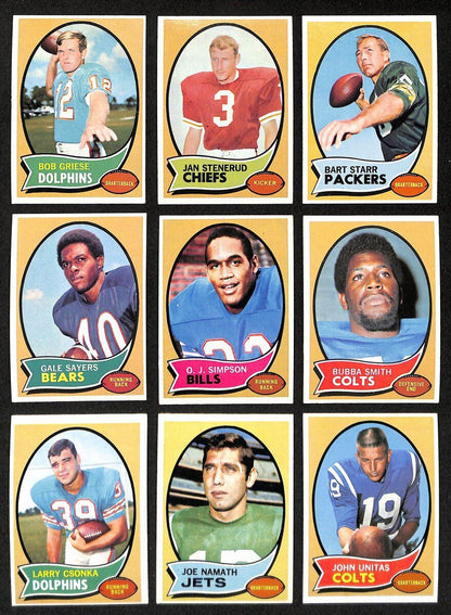 1970 Topps Football Card Complete Set (1-263)