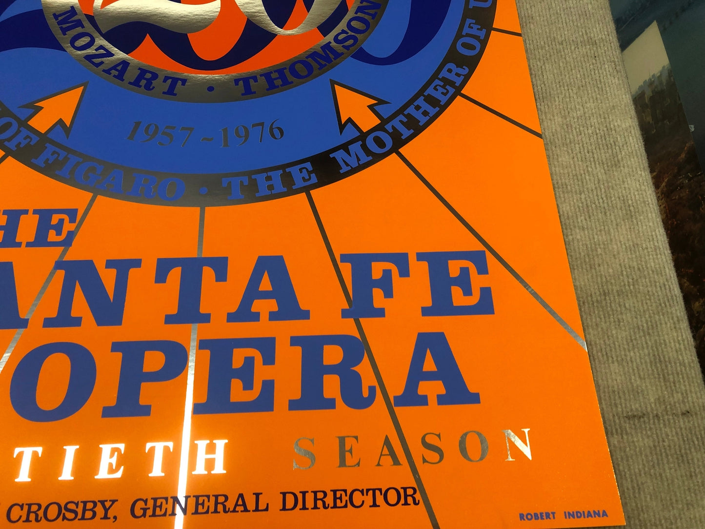 Robert Indiana The Santa Fe Opera " Serigraph Pop Art Blue, Orange