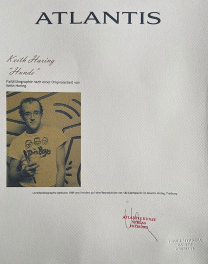Keith Haring Lithograph Coa Signed Stamped