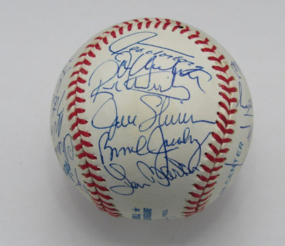 Cleveland Indians Team Signed By 21 Oal Baseball Grant Torborg Barker 191896