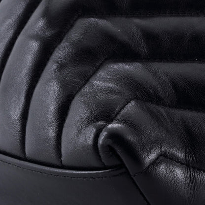 Saint Laurent Loulou Backpack Matelasse Chevron Leather Small