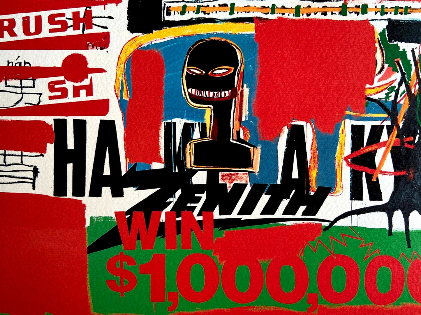 Jean-Michel Basquiat Lithograph Coa Signed Numbered. Joan Mir