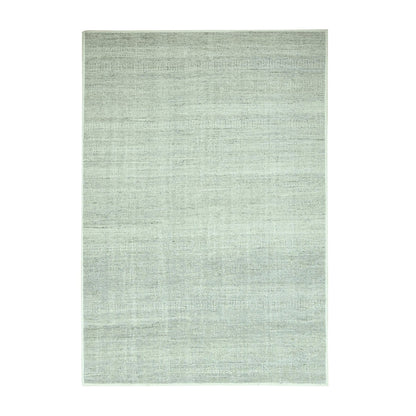 6'1"X9' Gray Natural Wool Rug Hand Knotted Oxidized Grass Design Oriental