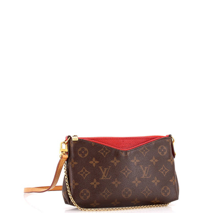 Louis Vuitton Pallas Clutch Monogram Canvas With Leather