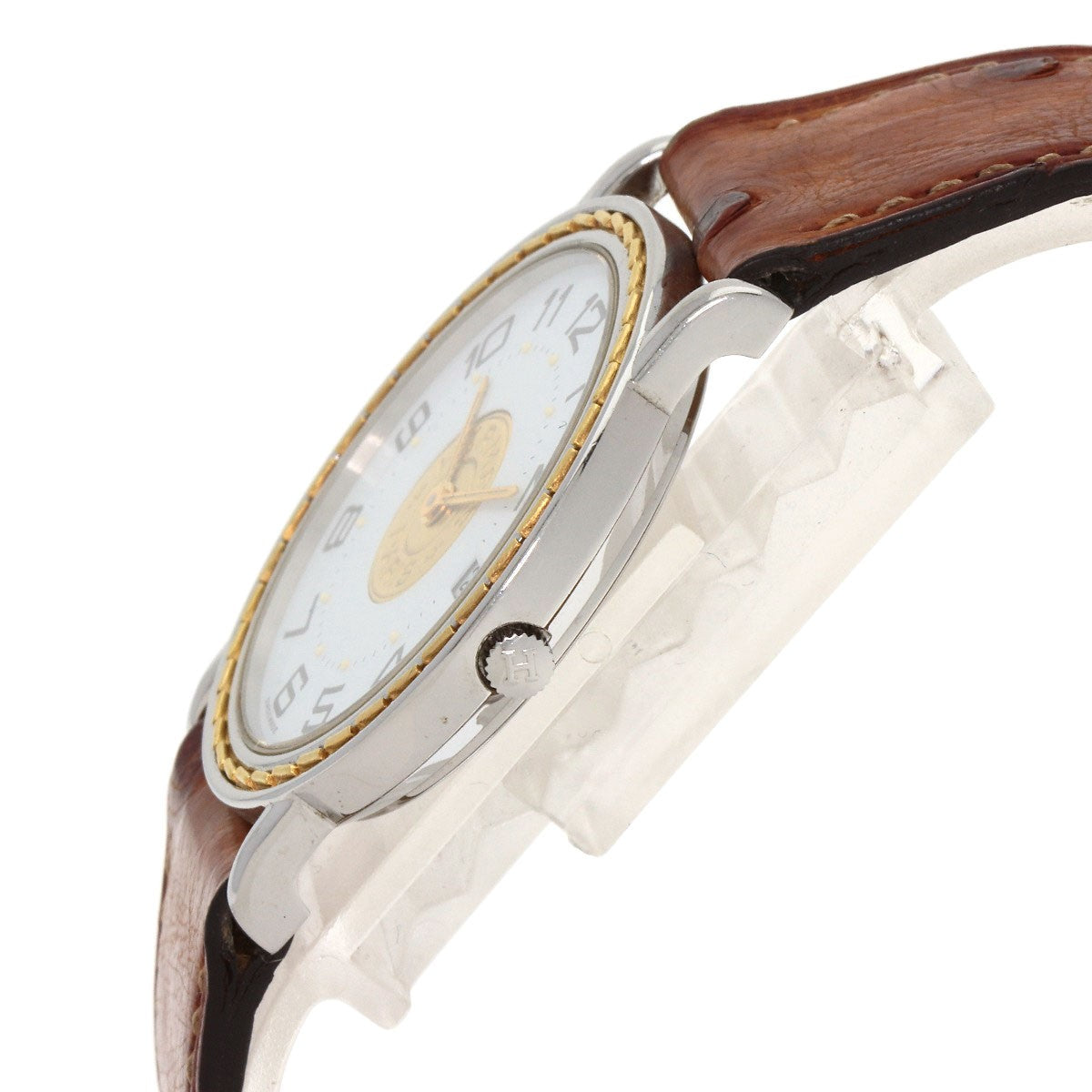 Leather HERMES Serie Watches Stainless Steel/