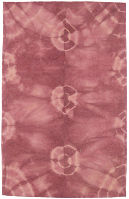 5x8 Hand-Tufted Deep Blush Tie-Dye Rug for Modern Girls Room