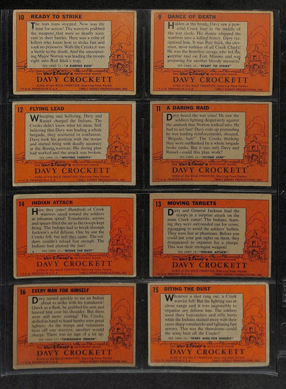 1956 Topps Davy Crockett Card Complete Orange