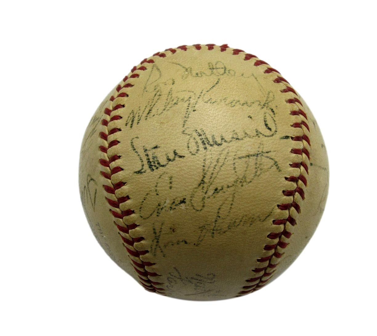1947 St Louis Cardinals Team Signed Baseball (23) Stan Musial Hof Beckett Bas 14