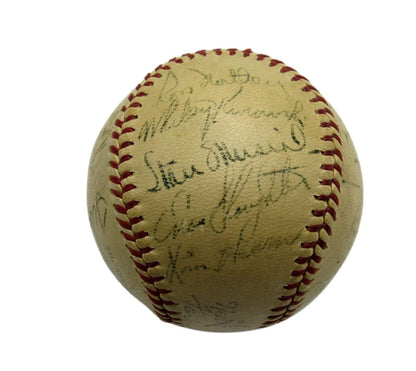1947 St Louis Cardinals Team Signed Baseball (23) Stan Musial Hof Beckett Bas 14
