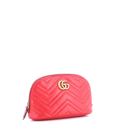 Gucci Gg Marmont Cosmetic Case Matelasse Leather Large