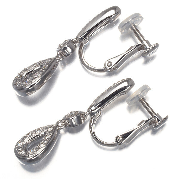 Tasaki Earrings Diamond 0.11Ct/0.11Ct Teardrop 18K 750 White Gold