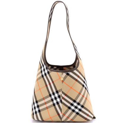 Burberry Hobo Shoulder Bag Vintage Check Canvas Small